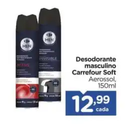 Carrefour Desodorante masculino Carrefour Soft Aerossol, oferta