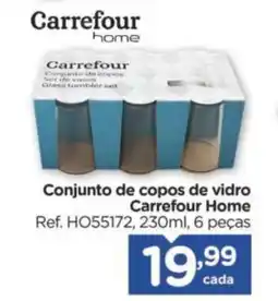 Carrefour Conjunto de copos de vidro Carrefour Home oferta