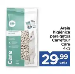 Carrefour Areia higiênica para gatos Carrefour Care oferta