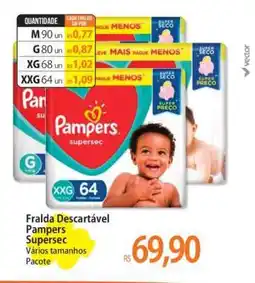 Atacadão Fralda Descartável Pampers Supersec oferta