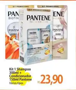 Atacadão Kit 1 Shampoo 300ml + Condicionador 150ml Pantene oferta