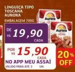 Assaí Atacadista Linguiça Tipo Toscana Aurora oferta