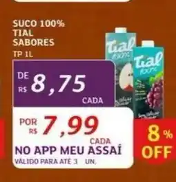 Assaí Atacadista Suco 100% Tial Sabores TP 1L oferta
