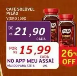 Assaí Atacadista Café Solúvel Pilão Vidro 100g oferta