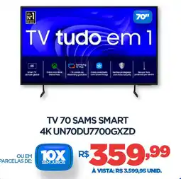 DB Supermercados Tv 70 sams smart 4K UN70DU7700GXZD oferta