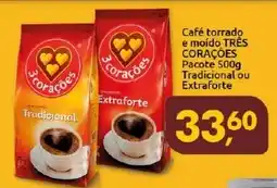 Supermercados Nori Café torrado e moído TRÊS CORAÇÕES oferta