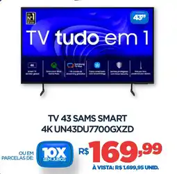 DB Supermercados Tv 43 sams smart 4K UN43DU7700GXZD oferta