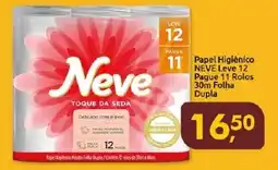 Supermercados Nori Papel Higiênico NEVE Leve 12 Pague 11 Rolos 30m Folha Dupla oferta