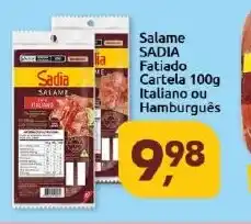 Supermercados Nori Salame SADIA Fatiado Cartela Italiano ou Hamburguês oferta