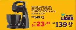 Lider Atacadista 63491 batedeira britânia perola turbo c/tigela 500W 220V oferta