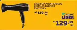 Lider Atacadista 63824 secador cabelo britânia bsc2250 2100w biv oferta