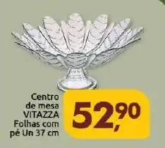 Centro de mesa VITAZZA Folhas com pé Un 37 cm
