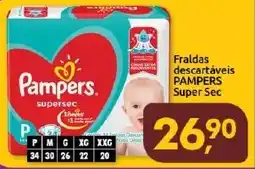 Supermercados Nori Fraldas descartáveis PAMPERS Super Sec oferta