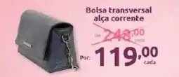 Bolsa transversal alça corrente