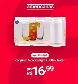 conjunto 6 copos lights Nadir