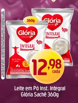 Supermercados Guanabara Leite em Pó Inst. Integral Glória Sachê oferta