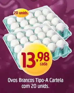 Supermercados Guanabara Ovos Brancos Tipo-A Cartela com 20 unids. oferta