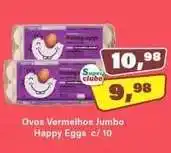 Rede Supermarket Ovos Vermelhos Jumbo Happy Eggs c/ 10 oferta