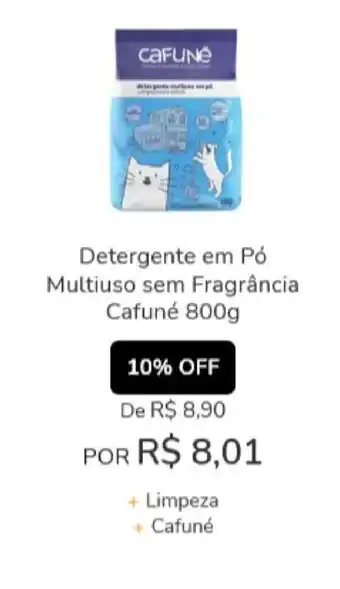 Detergente em po Multiuso sem Fragrancia Cafune 800g