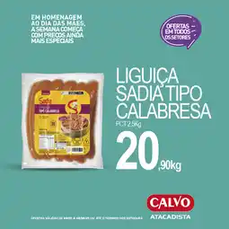 Calvo Atacadista Liguica sadia tipo calabresa pct oferta