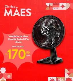 Le Biscuit Ventilador de Mesa Mondial Turbo 8 Pás 40cm oferta
