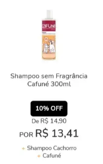 Cobasi Shampoo sem Fragrancias Cafune 300ml oferta