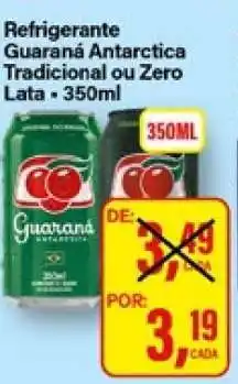 Rede Supermarket Refrigerante Guaraná Antarctica Tradicional ou Zero Lata - 350ml oferta