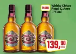 Rede Supermarket Whisky Chivas Regal 12 anos oferta
