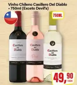 Rede Supermarket Vinho chileno Casillero del Diablo oferta