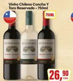 Rede Supermarket Vinho Chileno Concha Y Toro Reservado oferta