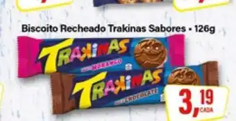 Rede Supermarket Biscoito Recheado Trakinas Sabores oferta