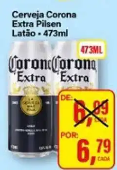 Rede Supermarket Cerveja Corona Extra Pilsen Latão oferta