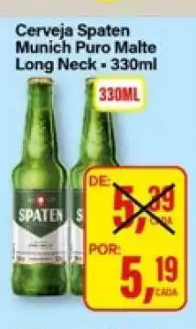Rede Supermarket Cerveja Spaten Munich Puro Malte Long Neck - 330ml oferta