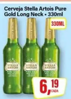 Rede Supermarket Cerveja Stella Artois Pure Gold Long Neck 330ml oferta