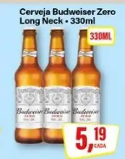 Rede Supermarket Cerveja Budweiser Zero Long Neck - 330ml oferta