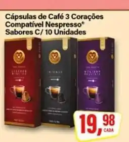 Rede Supermarket Cápsulas de Café 3 Corações Compatível Nespresso oferta