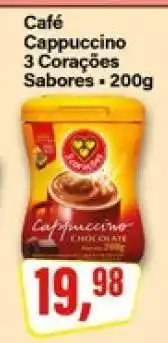 Rede Supermarket Café Cappuccino 3 Corações Sabores oferta
