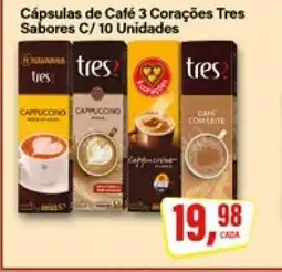 Rede Supermarket Cápsulas de Café 3 Corações Tres Sabores C/ 10 Unidades oferta