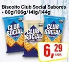 Rede Supermarket Biscoito Club Social Sabores oferta