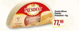 Rede Supermarket Queijo Minas Padrão Président oferta