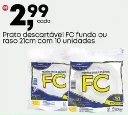 Frangolândia Prato descartável FC fundo ou raso 21cm oferta