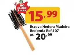 Supermercados Tischler Escova Hedera Madeira Redonda oferta
