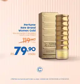 Drogaria Catarinense Perfume New Brand Women Gold oferta