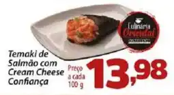 Temaki de Salmão com Cream Cheese Confiança