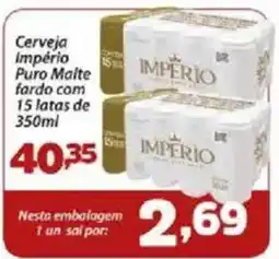 Confiança Supermercados Cerveja Império Puro Malte fardo oferta