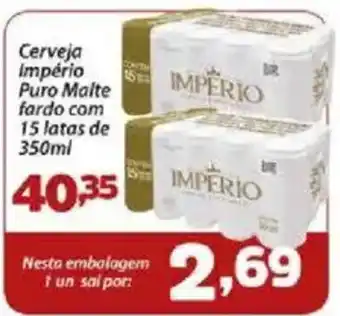 Confiança Supermercados Cerveja Império Puro Malte fardo oferta