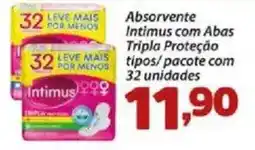 Confiança Supermercados Absorvente Intimus com Abas Tripla Proteção tipos/pacote com 32 unidades oferta