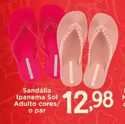 Confiança Supermercados Sandália Ipanema Sol Adulto cores/ o par oferta