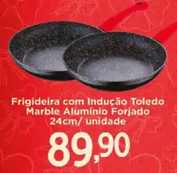 Confiança Supermercados Frigideira com Indução Toledo Marble Alumínio Forjado 24cm/unidade oferta