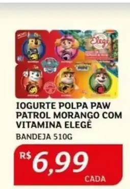 Assaí Atacadista Iogurte Polpa Paw Patrol Morango com Vitamina Elegê oferta